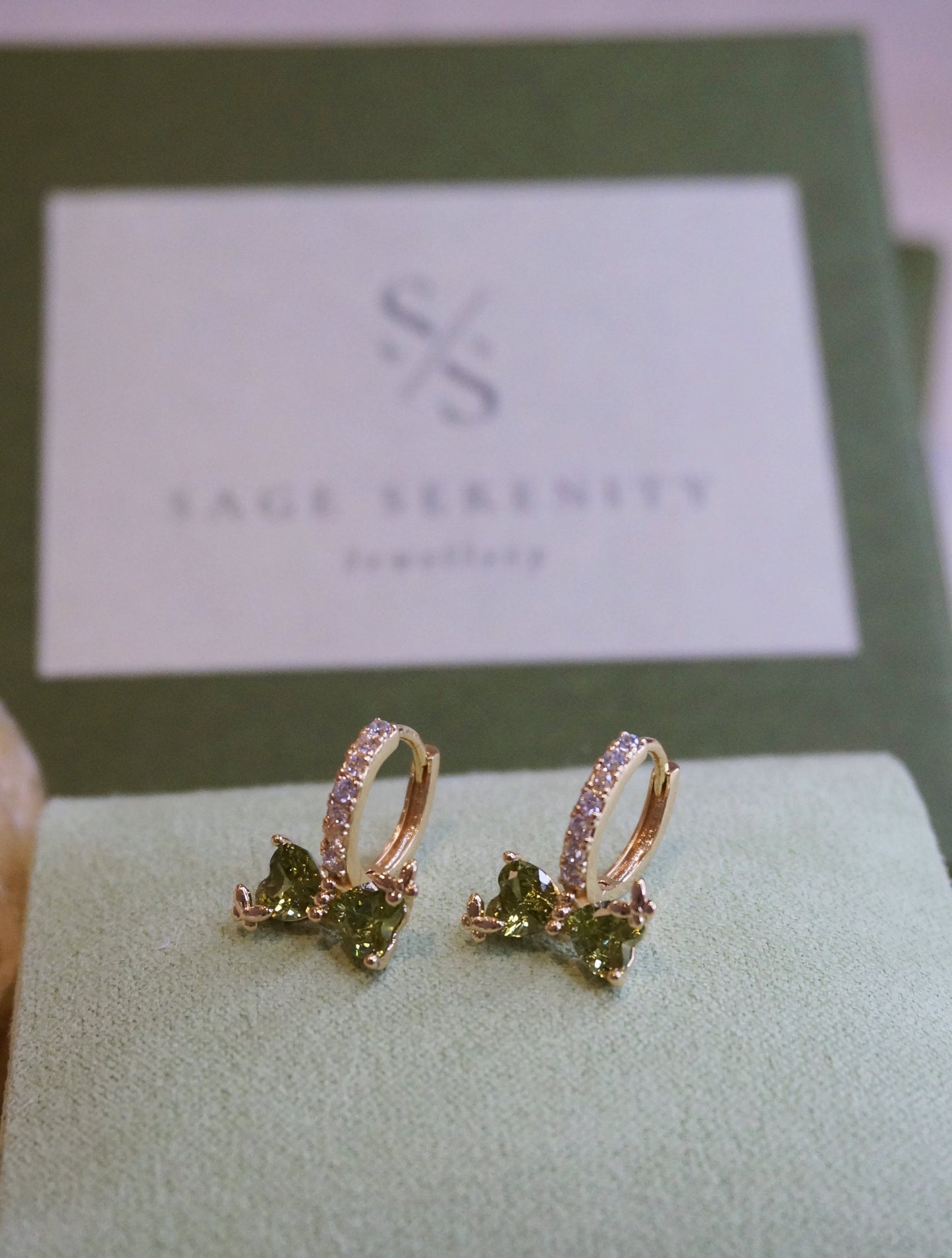 Verde Bow Hoop Earrings