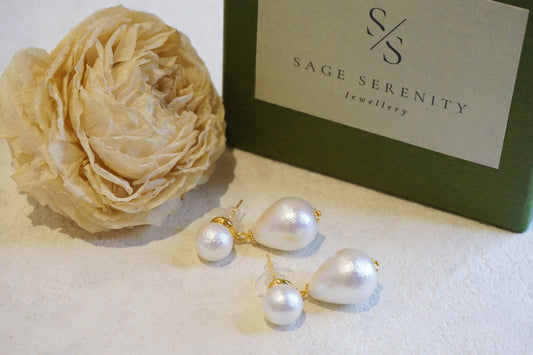 Elysia Japanese Cotton Pearl Earrings
