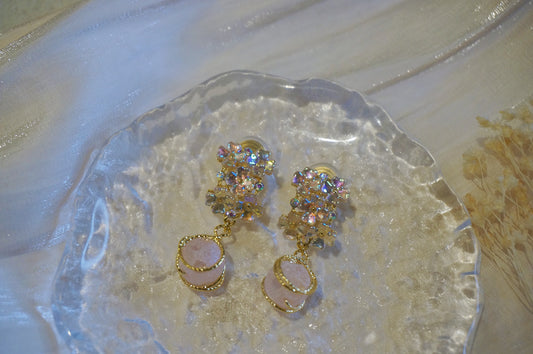 Sophia Pink Shell Petal Earrings