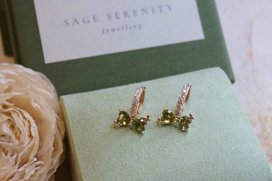 Verde Bow Hoop Earrings