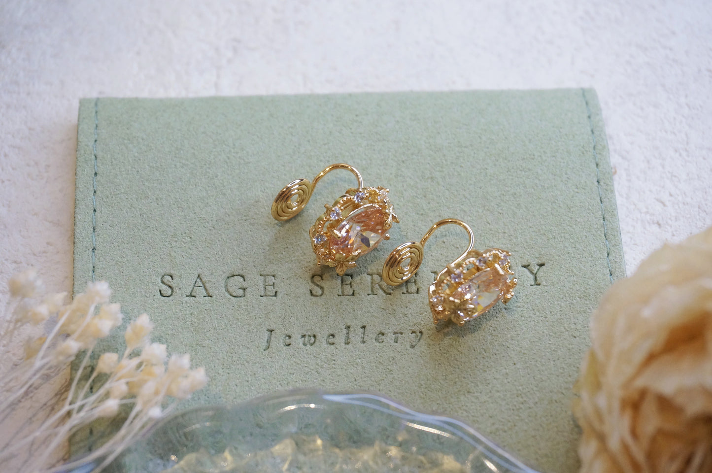 Amber Citrine Earrings