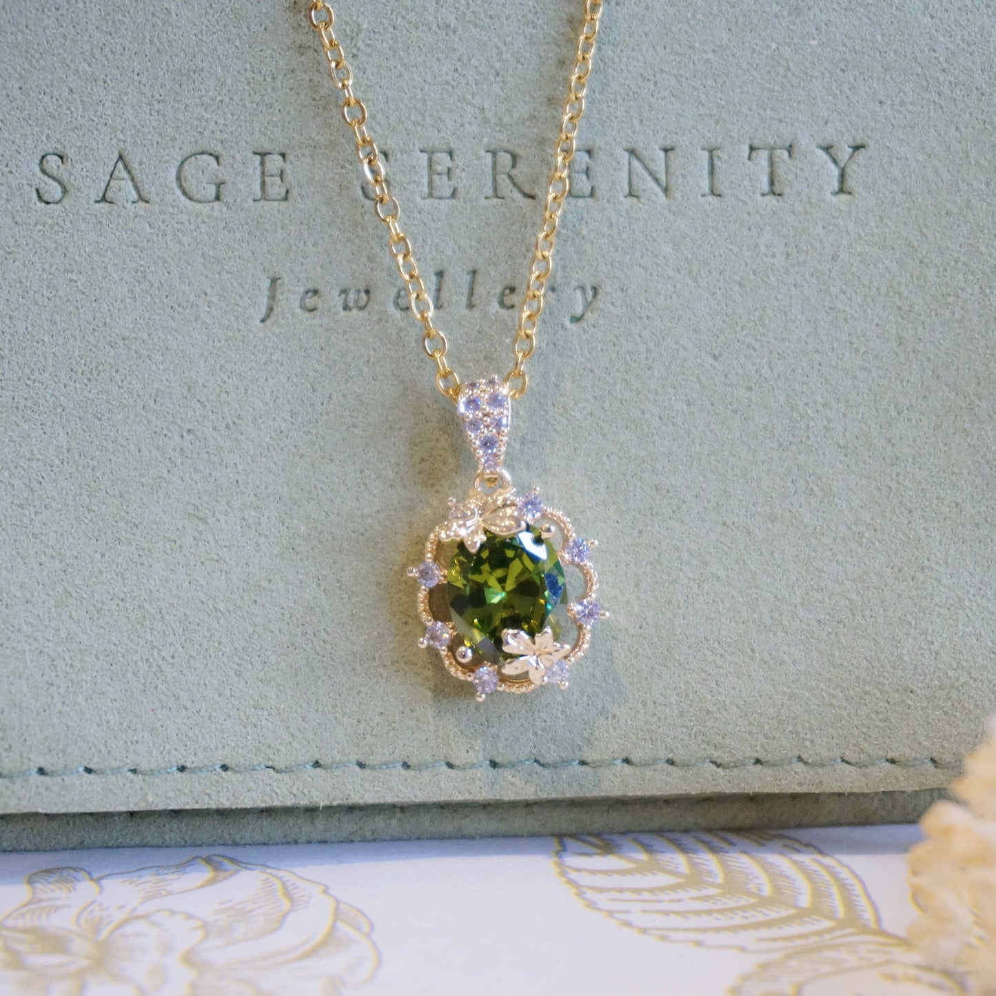 Éloise Peridot Green Zircon Necklace