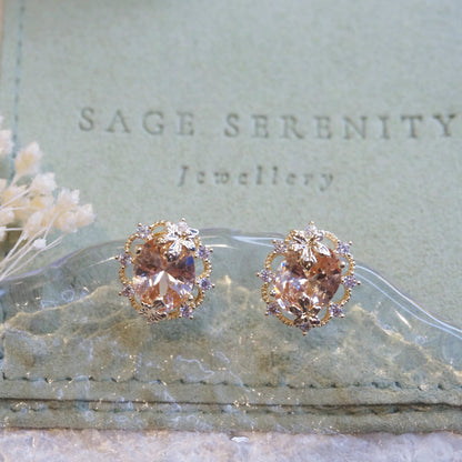 Amber Citrine Earrings