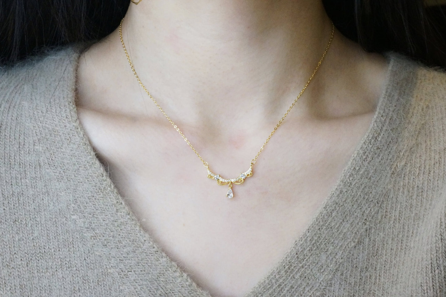 Agathe CZ Diamond Necklace