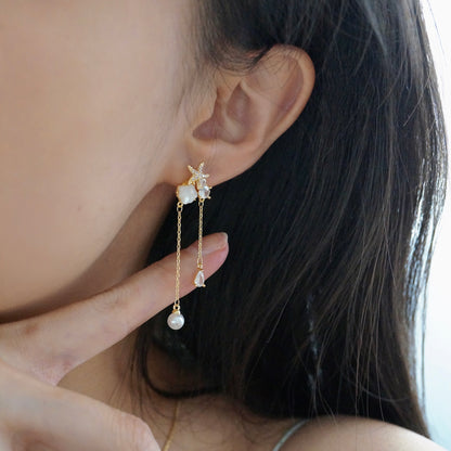 Ellie Pearl Dangle Earrings