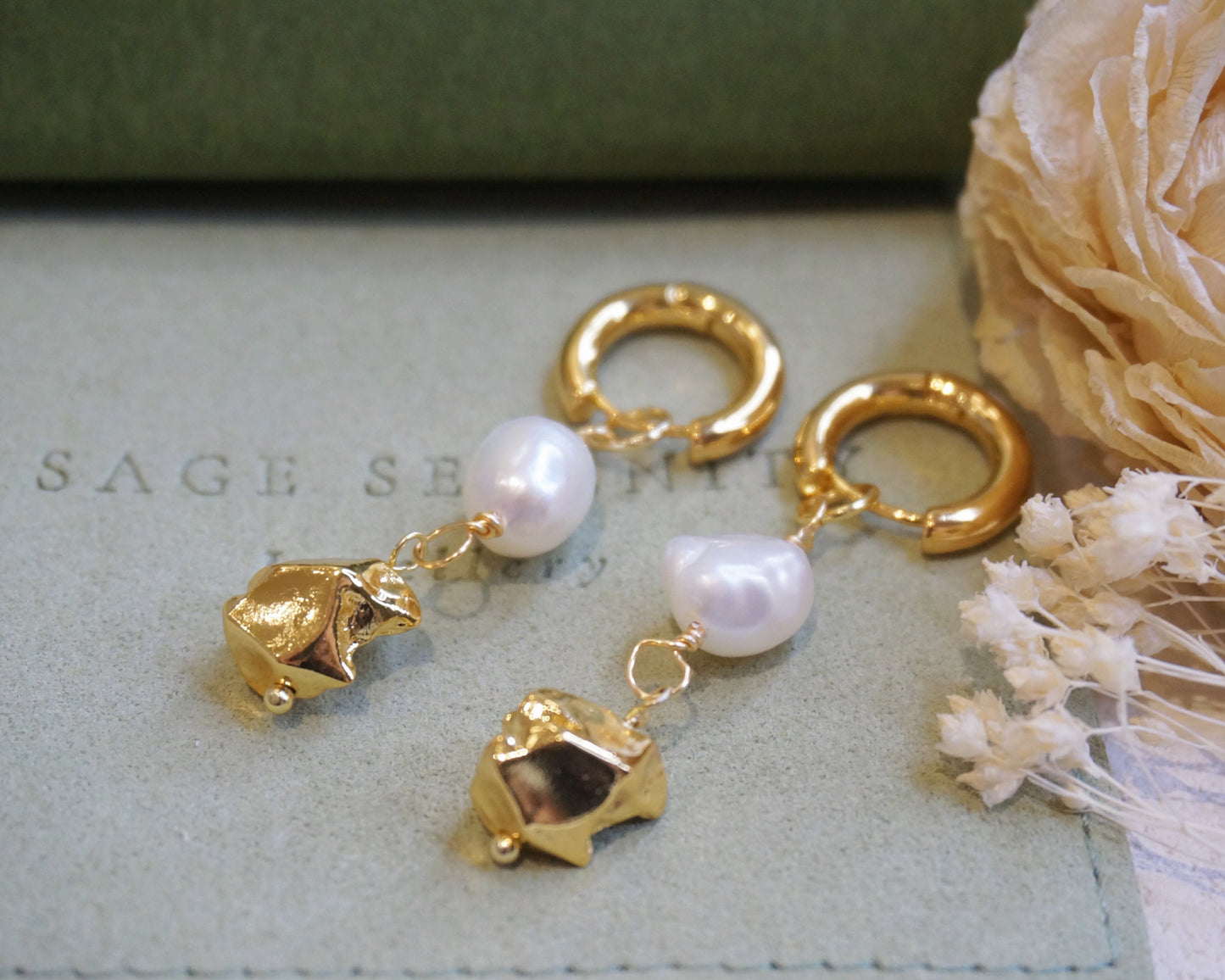 Cecile Baroque Pearl Earrings