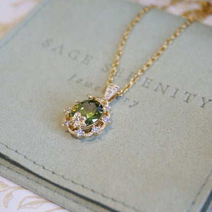 Éloise Peridot Green Zircon Necklace