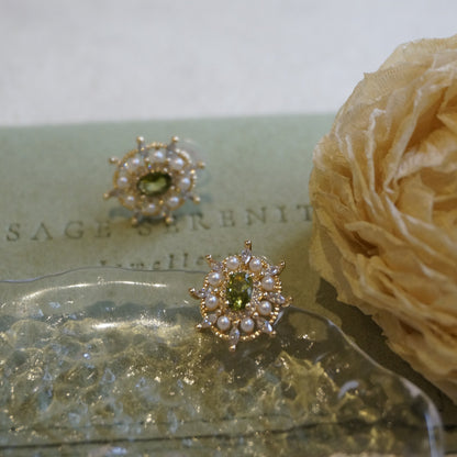 Esmé Peridot Green Zircon Earrings