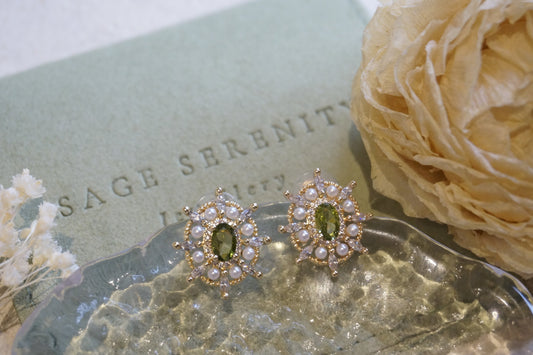 Esmé Peridot Green Zircon Earrings