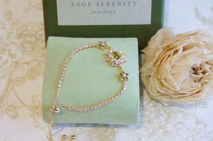 Diane Zircon and Pearl Bracelet