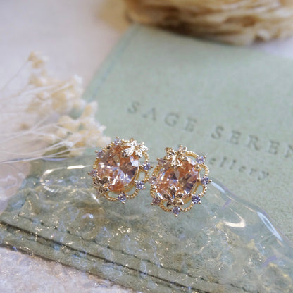Amber Citrine Earrings