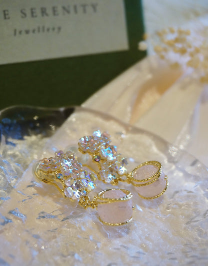 Sophia Pink Shell Petal Earrings