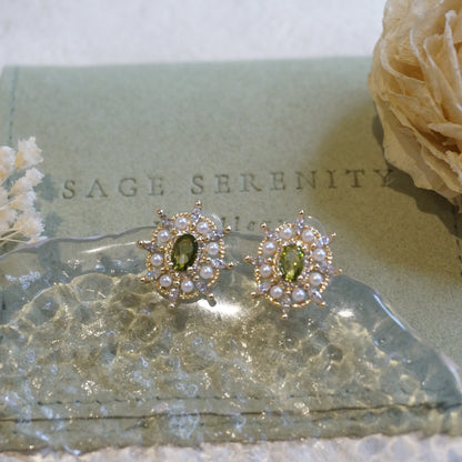 Esmé Peridot Green Zircon Earrings