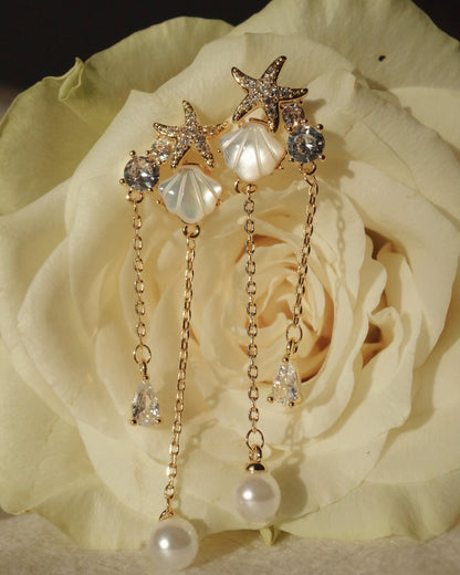 Ellie Pearl Dangle Earrings