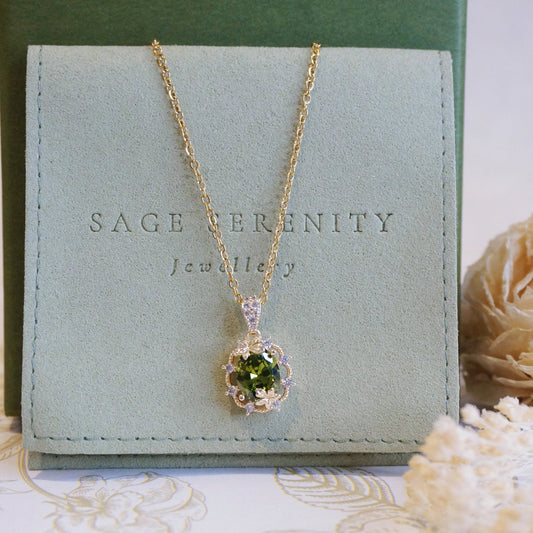 Éloise Peridot Green Zircon Necklace