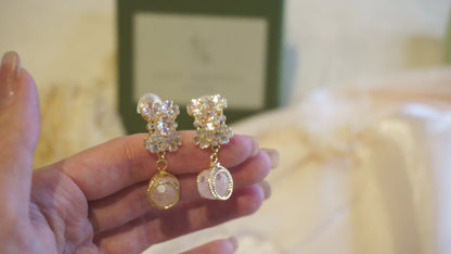 Sophia Pink Shell Petal Earrings