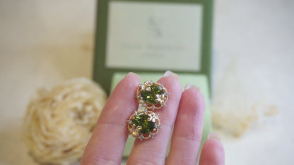 Fern Zirconia Stud Earrings