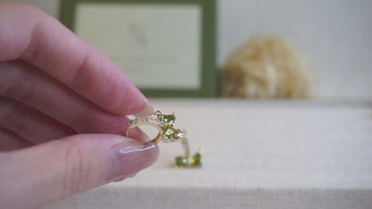 Verde Bow Hoop Earrings