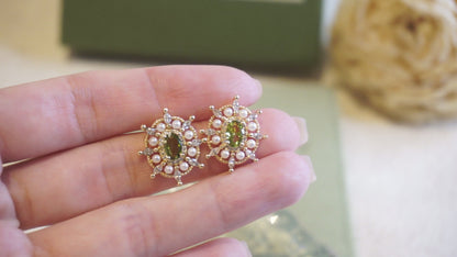 Esmé Peridot Green Zircon Earrings